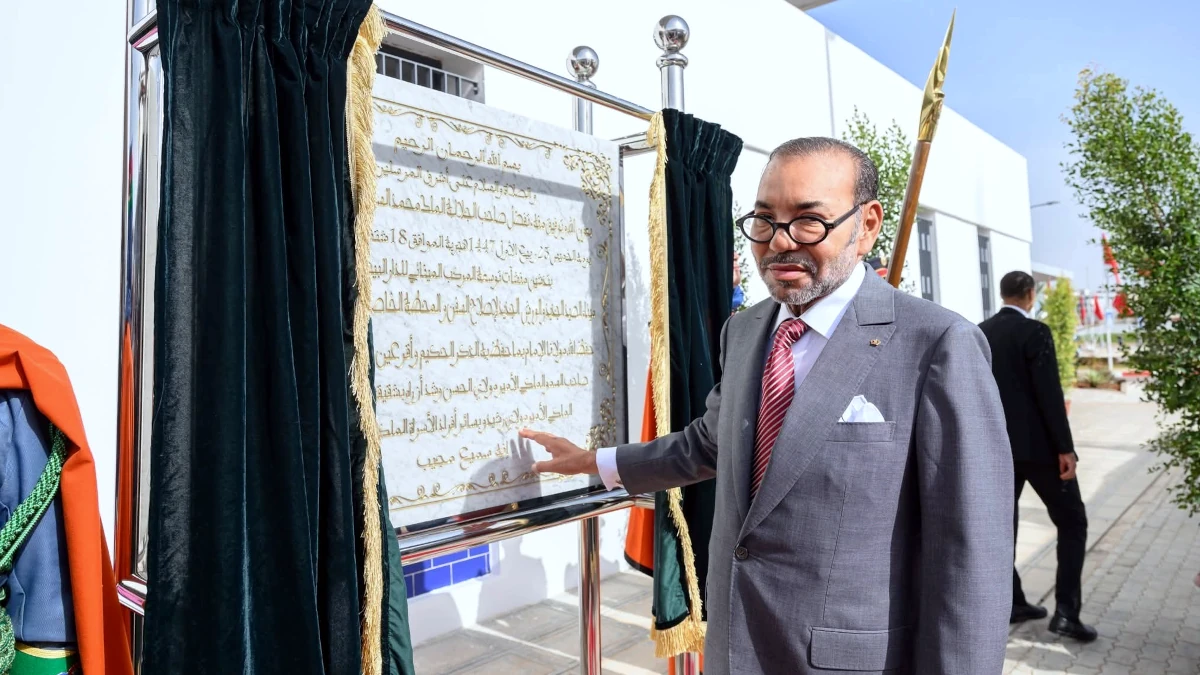 El rey de Marruecos, Mohamed VI, en el acto de inauguración del Complejo Portuario de Casablanca el 18 de septiembre de 2025 - PHOTO/REDES SOCIALES