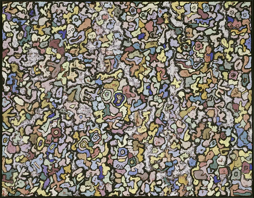 Jean Dubuffet, La Gigue irlandaise [La giga irlandesa], 1961. Centre Pompidou, Paris Musée national d’art moderne – Centre de Création Industrielle - PHOTO/ © Centre Pompidou, MNAM-CCI/Service de la documentation photographique du MNAM/Dist. RMN-GP. Jean Dubuffet, VEGAP, Barcelona, 2023