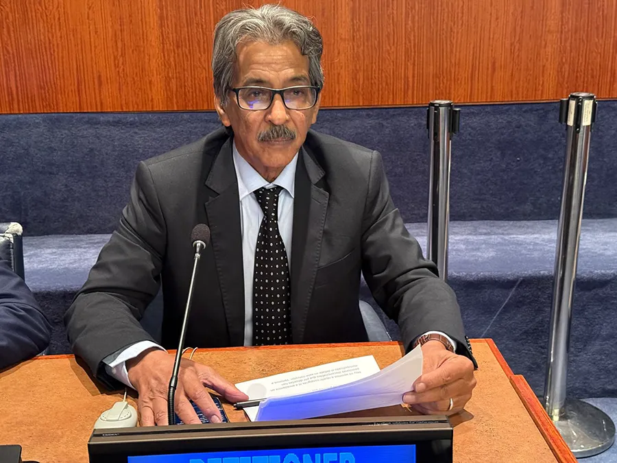 Intervención de Hach Ahmed Bericalla primer secretario del Movimiento Saharauis por la Paz (MSP) durante la Cuarta Comisión de la Organización de las Naciones Unidas - PHOTO/ATALAYAR