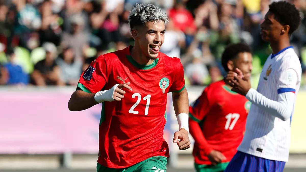 Yassir Zabiri celebra su primer gol - REUTERS/ RODRIGO GARRIDO