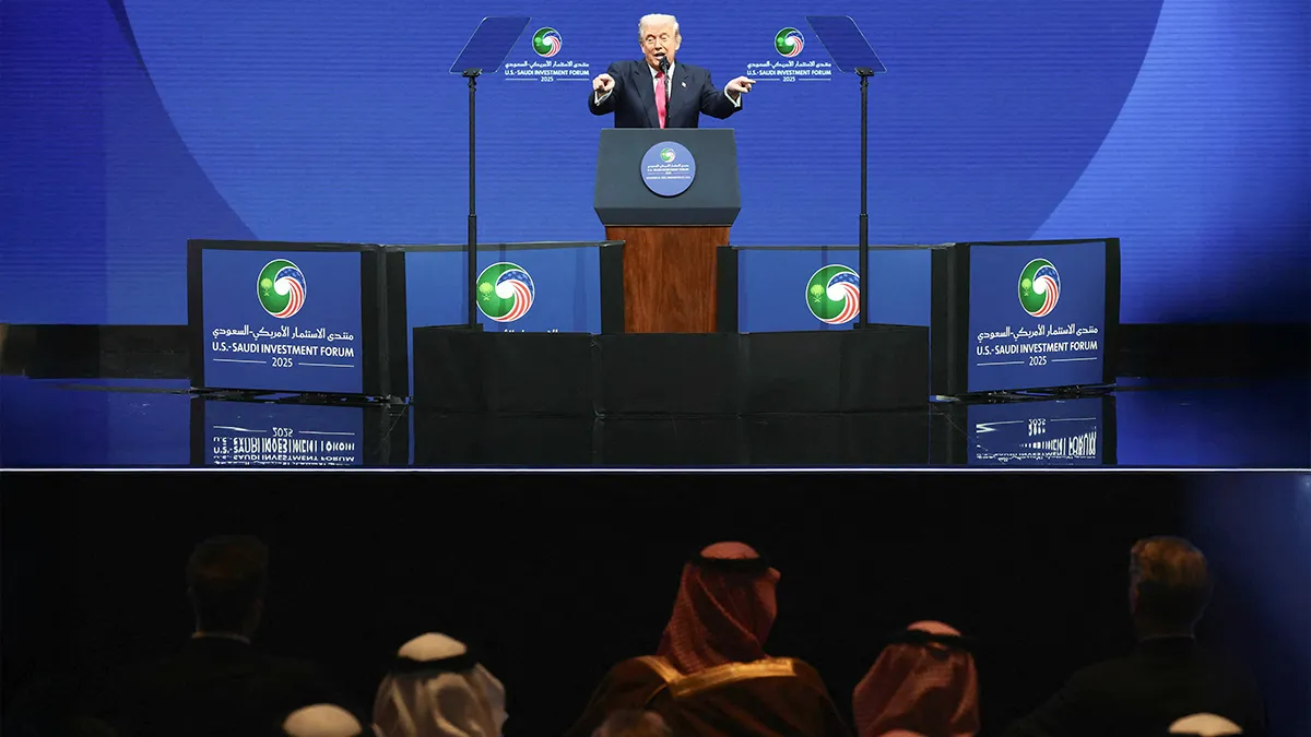 <p paraid="277237157" paraeid="{3c9327f2-4e97-43b0-97f2-ae10859097a4}{85}">El presidente de Estados Unidos, Donald Trump, habla durante el Foro de Inversión Estados Unidos-Arabia Saudita en Washington, D.C., Estados Unidos, el 19 de noviembre de 2025 - REUTERS/ EVELYN HOCKSTEIN </p>
