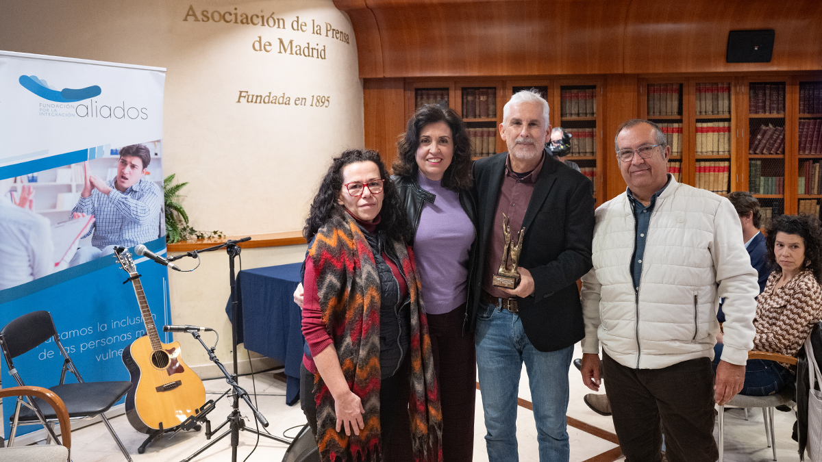 Myriam Noblejas y Emilio Maíllo en la entrega de Premios de Periodismo contra la Violencia de Género Fundación Aliados