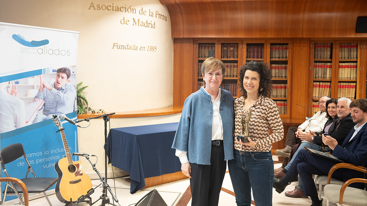 Almudena Fontecha y Yolanda Veiga en los Premios de Periodismo contra la Violencia de Género Fundación Aliados