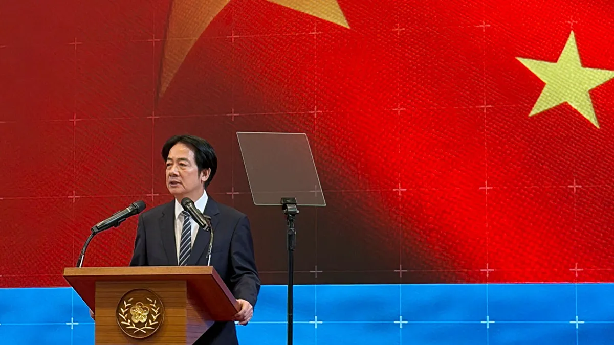 <p>El presidente de Taiwán, Lai Ching-te, habla en una rueda de prensa sobre el gasto en defensa en Taipéi, Taiwán, el 26 de noviembre de 2025 - REUTERS/ YIMOU LEE</p>
