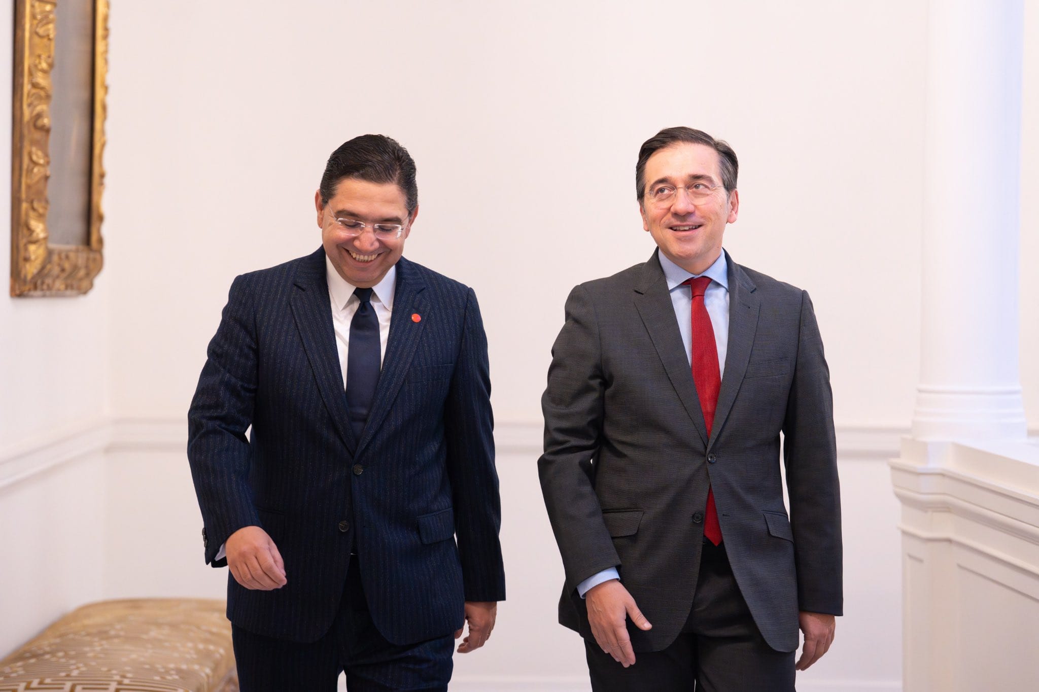 Nasser Bourita, ministro de Asuntos Exteriores de Marruecos, y José Manuel Albares, ministro de Asuntos Exteriores de España - PHOTO/MINISTERIO DE ASUNTOS EXTERIORES DE ESPAÑA