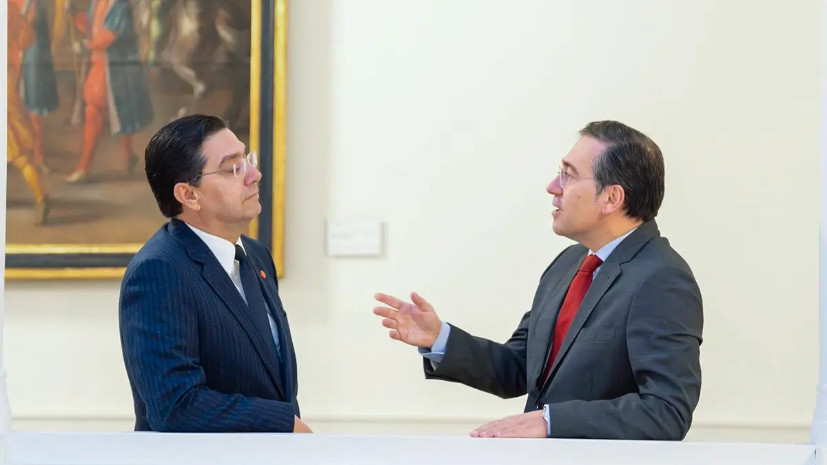 Nasser Bourita, ministro de Asuntos Exteriores de Marruecos, y José Manuel Albares, ministro de Asuntos Exteriores de España - PHOTO/MINISTERIO DE ASUNTOS EXTERIORES DE ESPAÑA