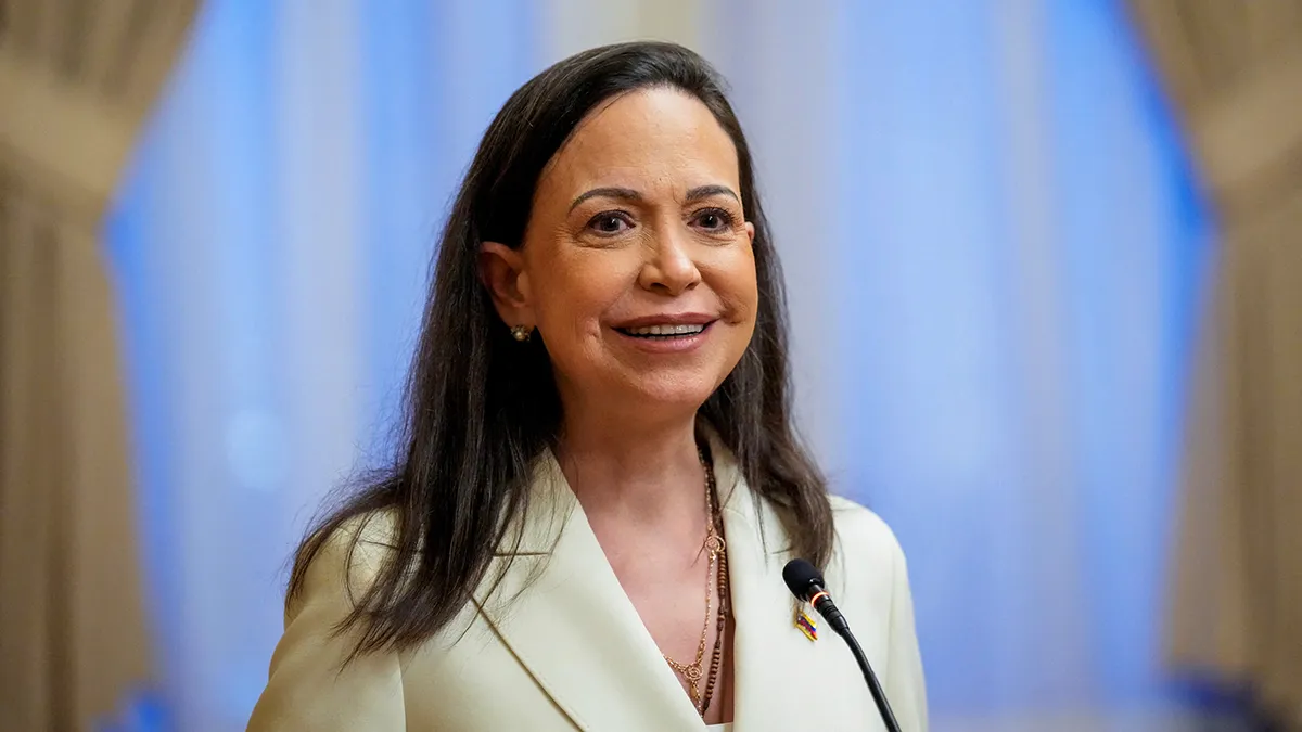 La ganadora del Premio Nobel de la Paz, María Corina Machado - NTB/Ole Berg-Rusten vía REUTERS