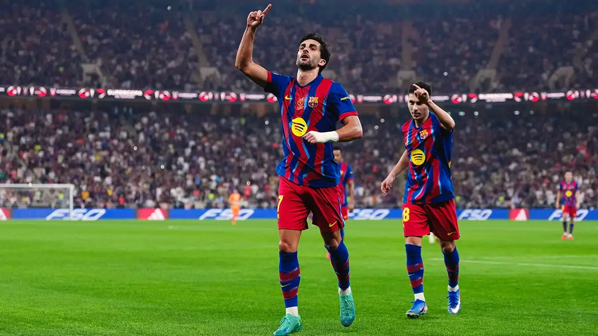 Ferrán Torres celebrando el gol - PHOTO/RFEF