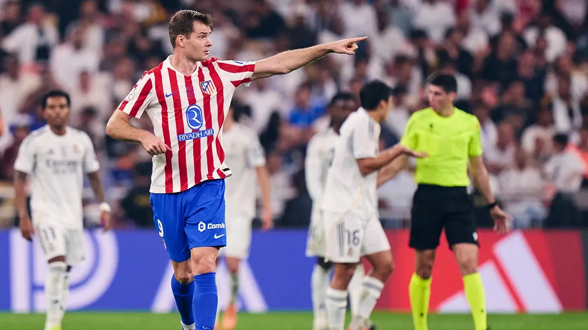 Alexander Sorloth celebrando el único gol de Atlético de Madrid en el partido - PHOTO/RFEF
