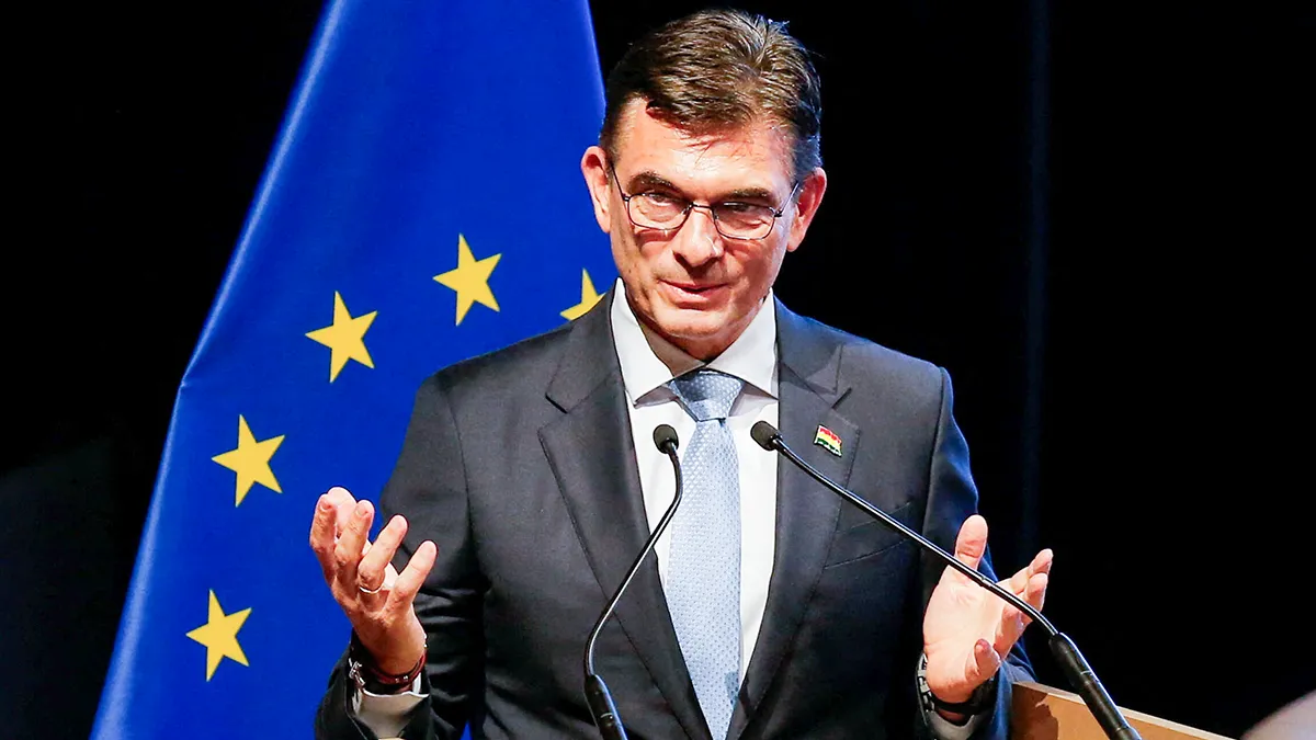 <p>El presidente de Bolivia, Rodrigo Paz, habla durante la ceremonia de firma de un tratado de libre comercio entre la Unión Europea y el bloque sudamericano Mercosur, que pone fin a más de 25 años de negociaciones, en Asunción, Paraguay, el 17 de enero de 2026 - REUTERS/ CESAR OLMEDO</p>
