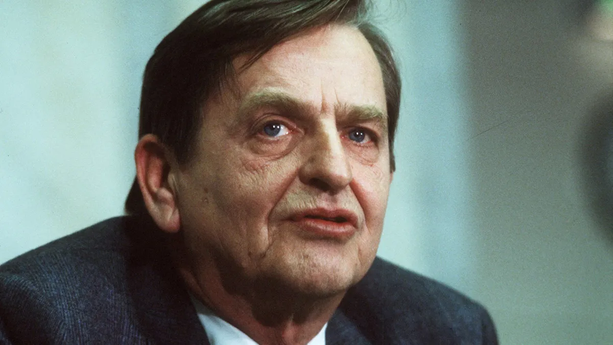 <p>El político y Primer ministro sueco Olof Palme fotografiado el 12 de diciembre de 1983 - PHOTO/ Agencia de Noticias TT / Anders Holmstrom a través DE REUTERS</p>
