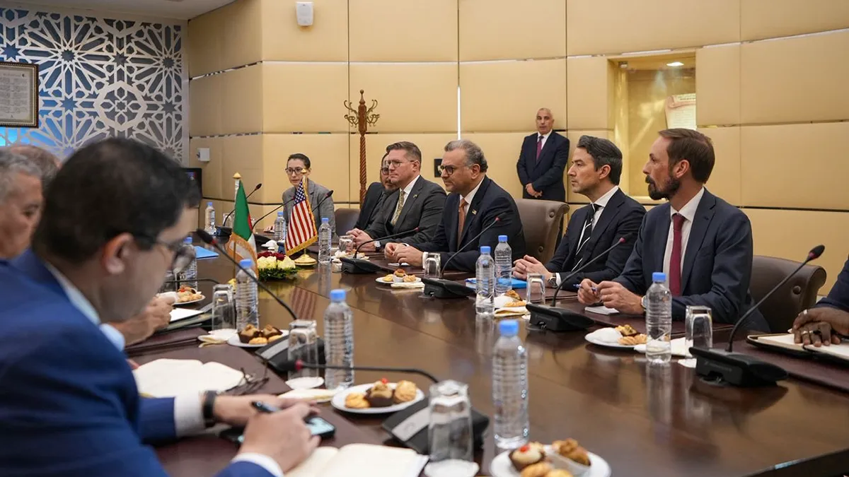 Reunión de la delegación norteamericana encabezada por Massad Boulos, asesor principal del presidente de los Estados Unidos en Asuntos Árabes y de Oriente Medio, en Argelia - PHOTO/X/@US_SrAdvisorAF
