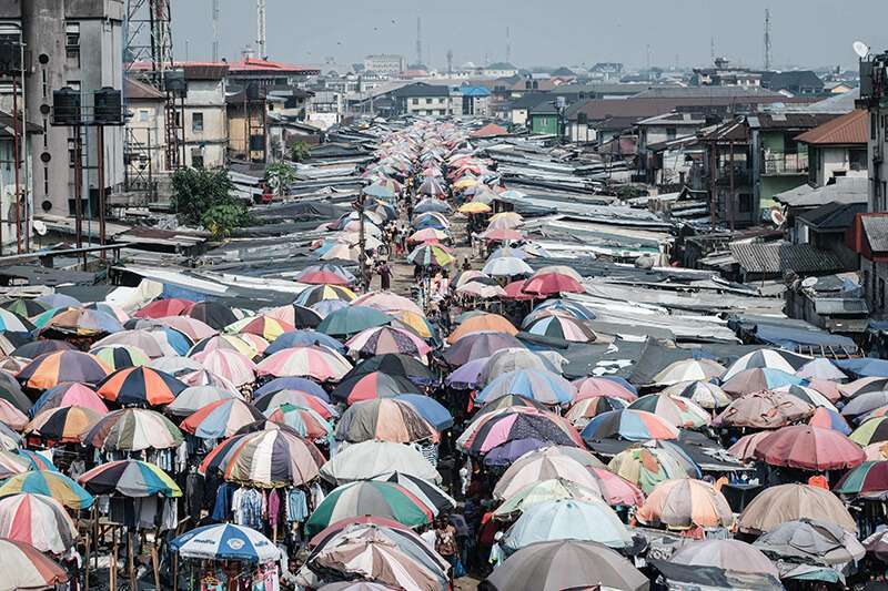 Mercado de Port Harcourt, en el sur de Nigeria, el 27 de febrero de 2019