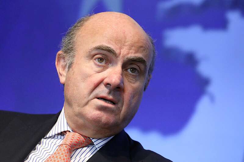 Luis de Guindos, vicepresidente del Banco Central Europeo, habla durante un evento de Reuters Breakingviews en Nueva York, Estados Unidos, el 25 de abril de 2019