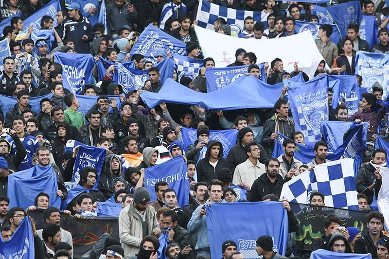 Seguidores del equipo de fútbol iraní Esteghlal