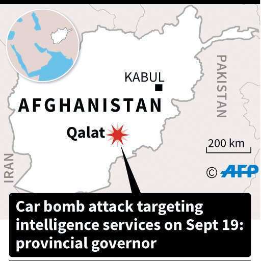 Mapa de Afganistán para localizar un atentado con camión bomba en Qalad el jueves.