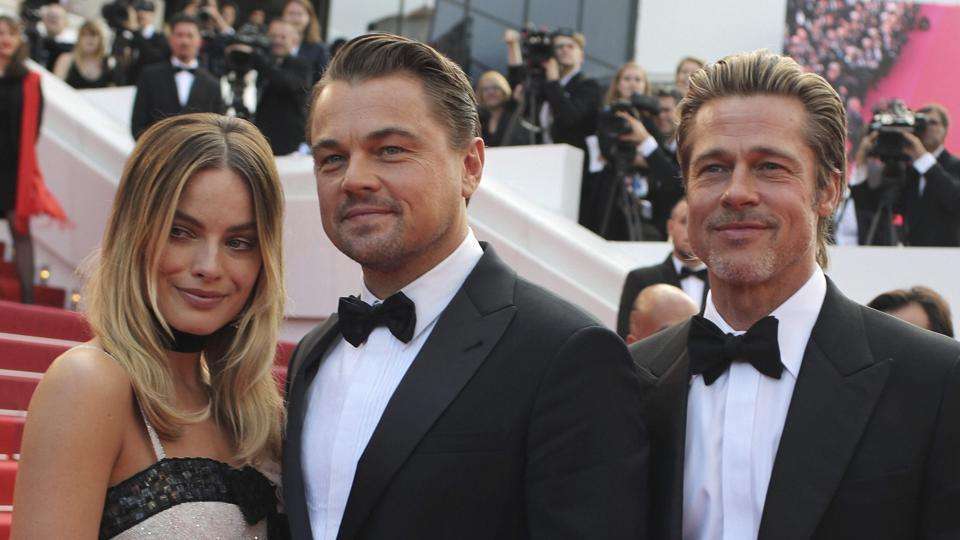 Brad Pitt, Margot Robbie y Leonardo DiCaprio