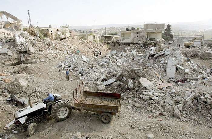 Una aldea destruida al sur de Líbano en octubre de 2006